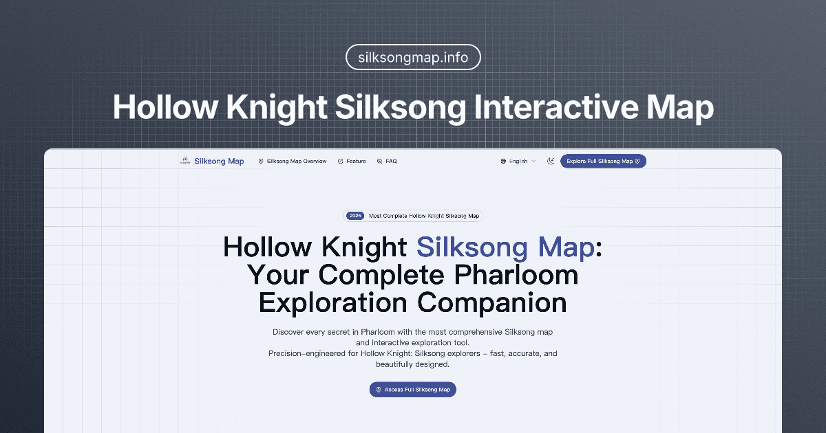 Silksong Interactive Map product preview for startup listing on Aura++