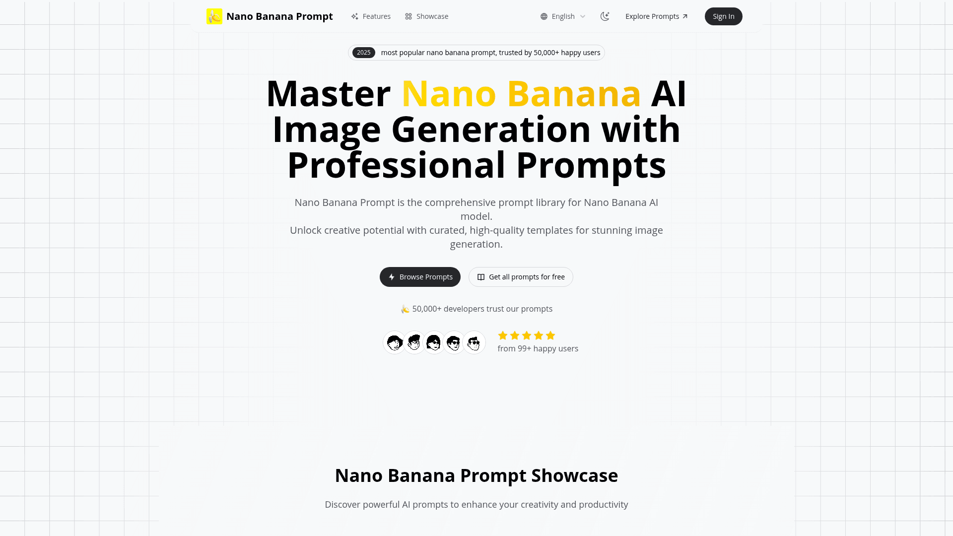 Nano Banana Prompt product preview for startup listing on Aura++