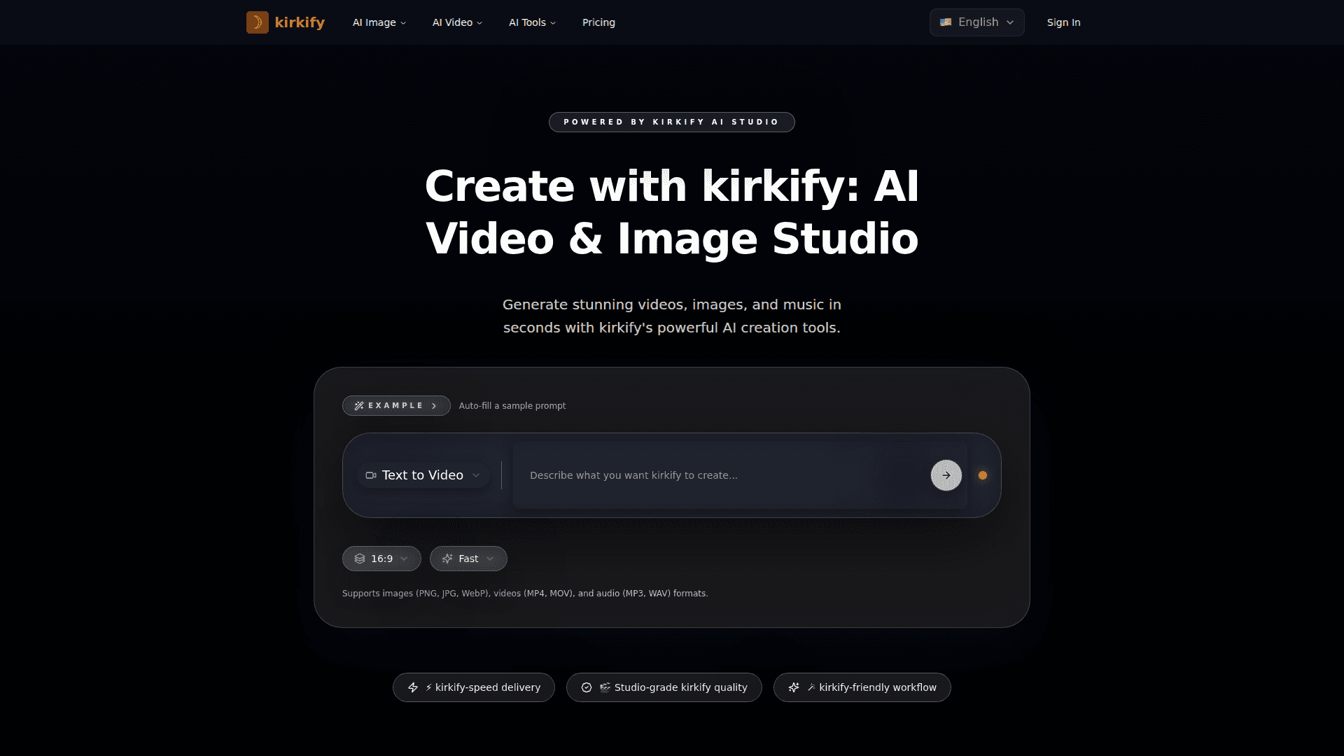 kirkify AI product preview for startup listing on Aura++