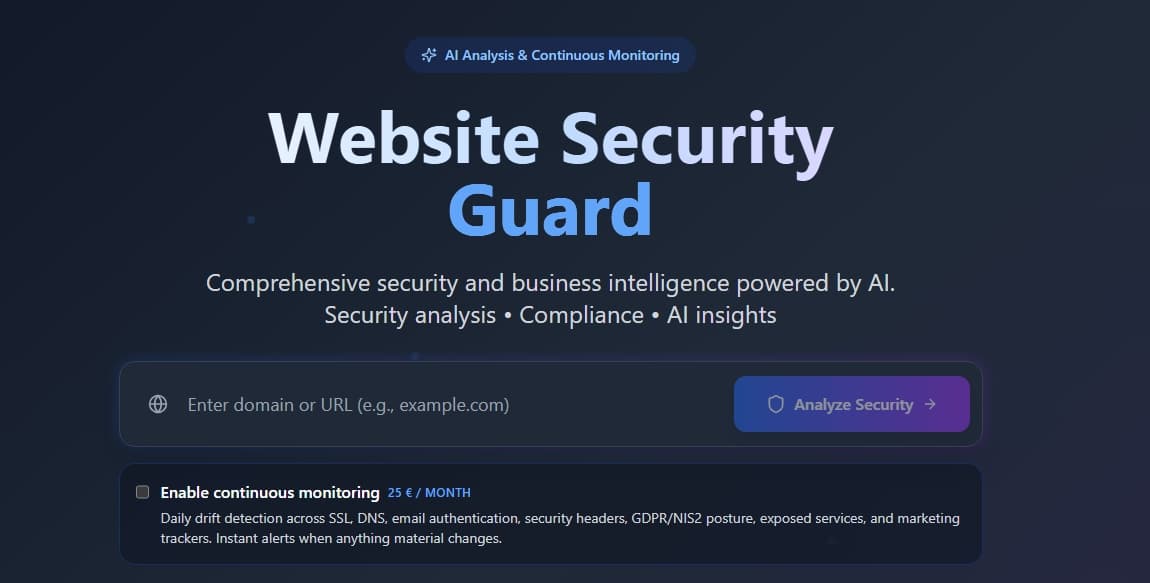 Guard by OffSeq product preview for startup listing on Aura++