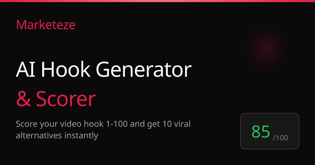 AI Video Hook Analyzer product preview for startup listing on Aura++