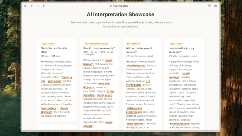 AI Hexagram product preview for startup listing on Aura++