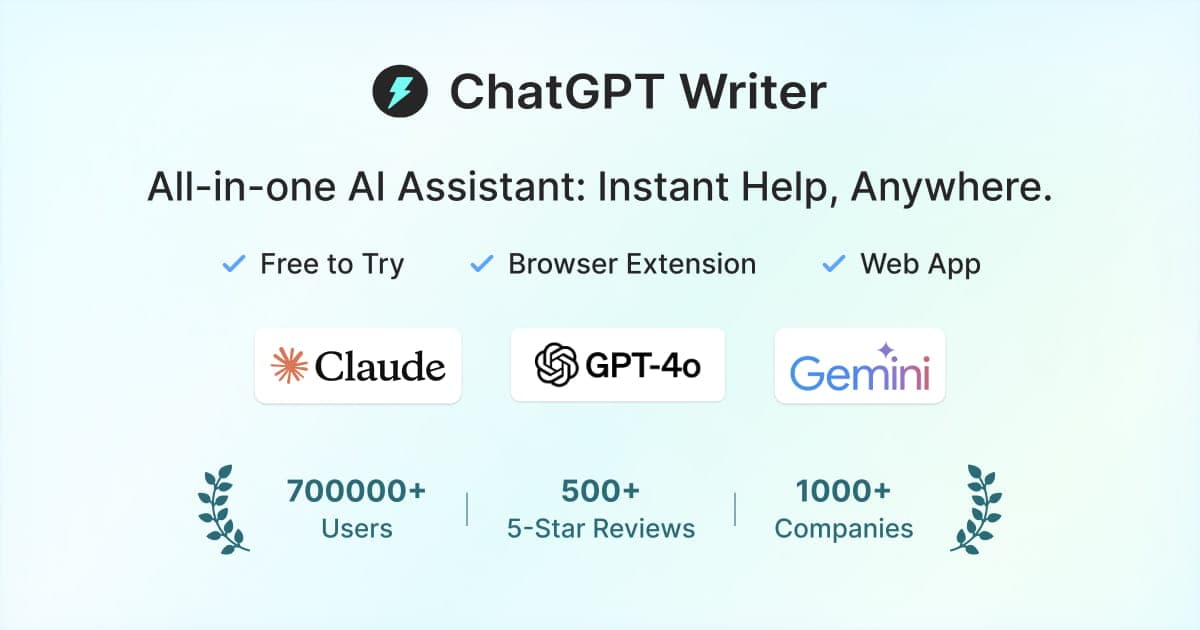 Jetwriter AI - AI Writing Assistant Extension product preview for startup listing on Aura++