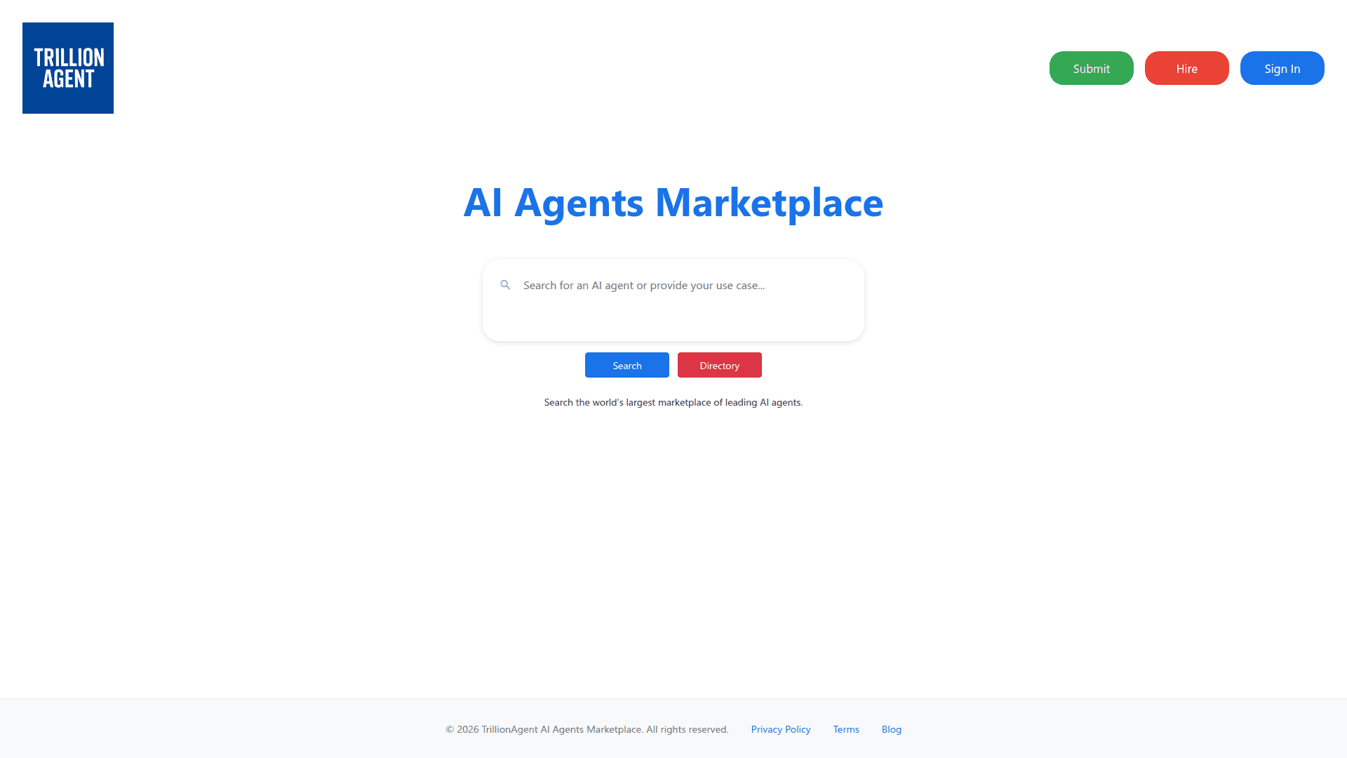 AI Agents Marketplace Platform product preview for startup listing on Aura++