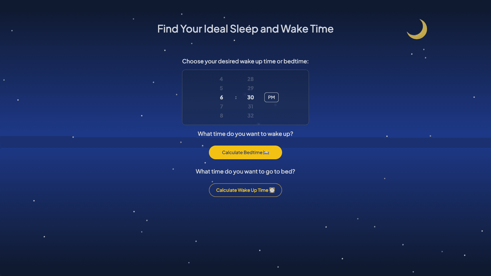 Sleep Cycle Calculator product preview for startup listing on Aura++
