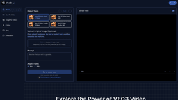 VEO3 AI Video Generator startup logo on Aura++