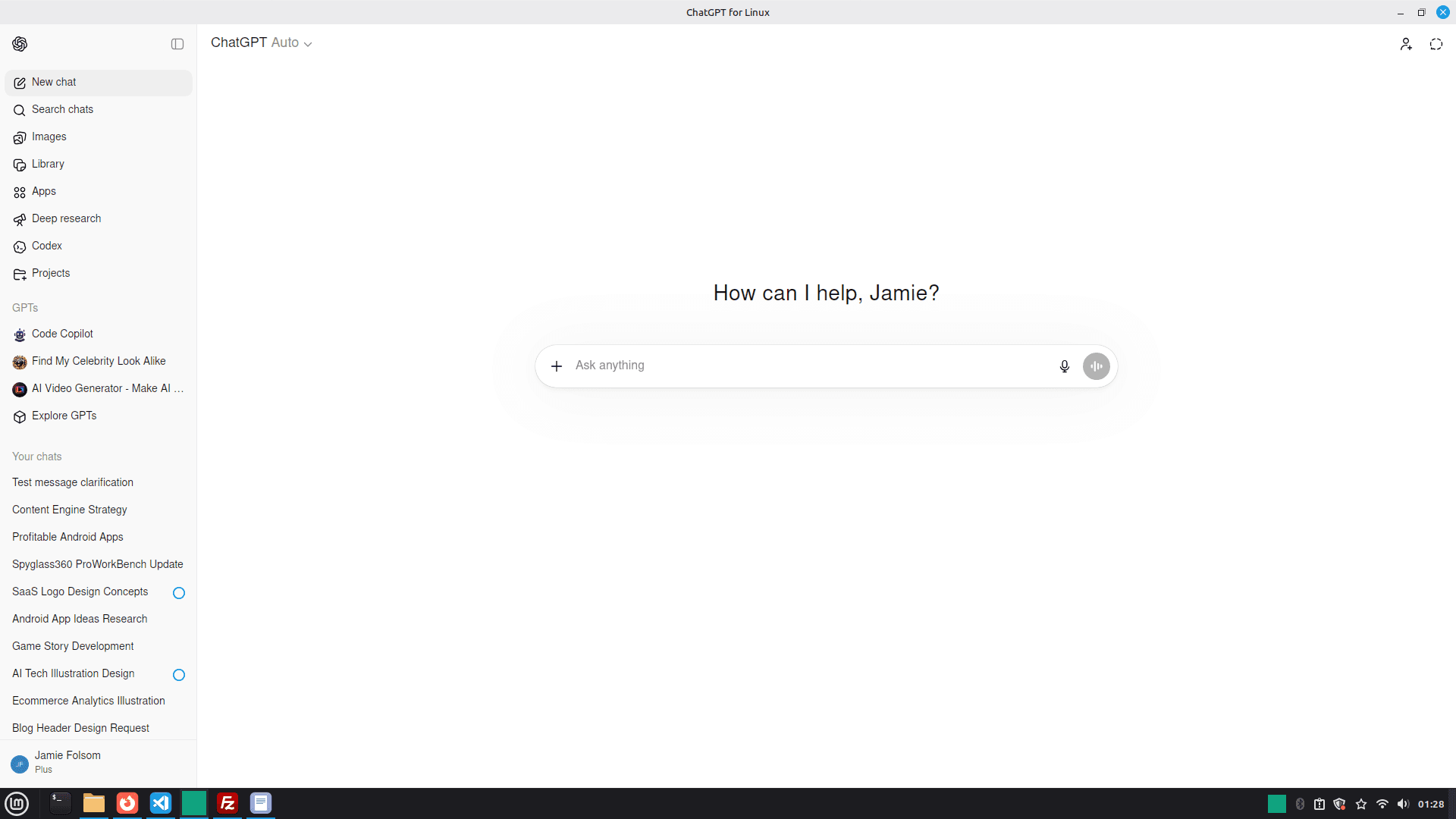 OpenChat for Linux - Lightweight AI Chat Client product preview for startup listing on Aura++