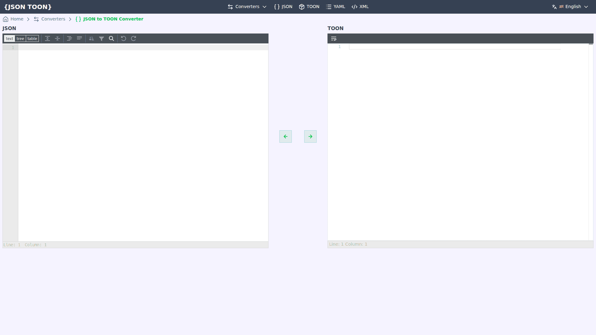 JSON to TOON Converter product preview for startup listing on Aura++