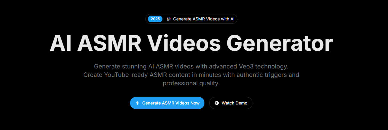 ASMRGenie product preview for startup listing on Aura++