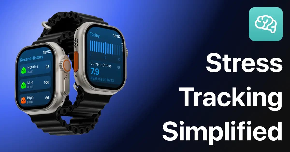 Stress Tracker for Apple Watch product preview for startup listing on Aura++