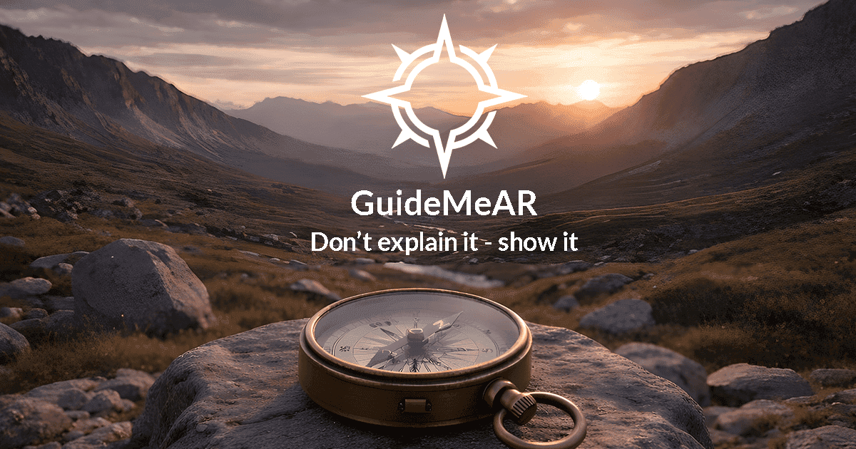 GuideMeAR - Real-Time AR Guidance Platform product preview for startup listing on Aura++