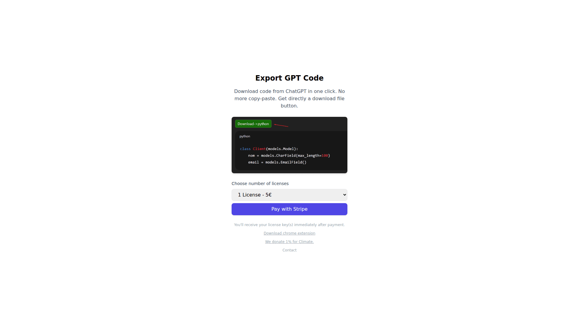 Export GPT Code product preview for startup listing on Aura++