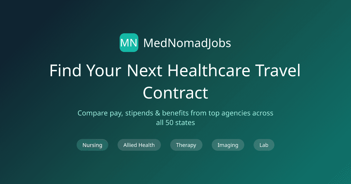 Healthcare Travel Contract Platform product preview for startup listing on Aura++