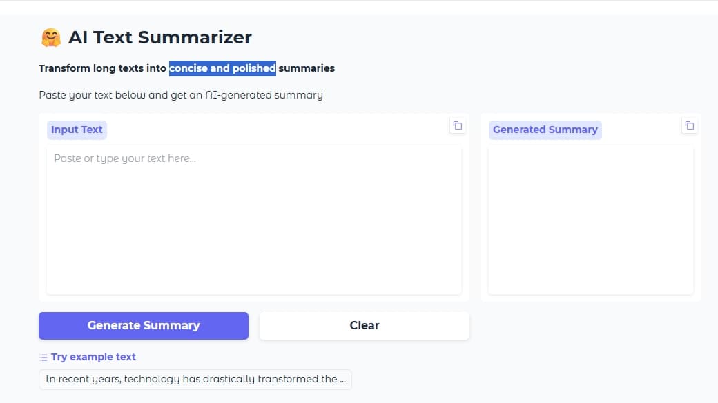 AI Text Summarizer by AI4How product preview for startup listing on Aura++