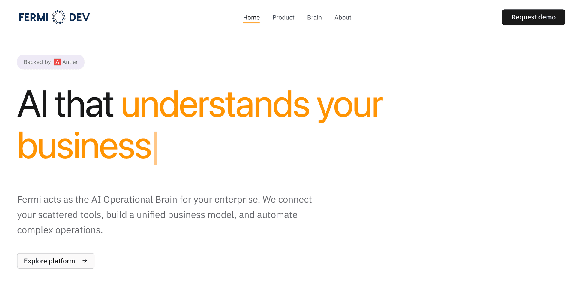 Fermi Dev product preview for startup listing on Aura++