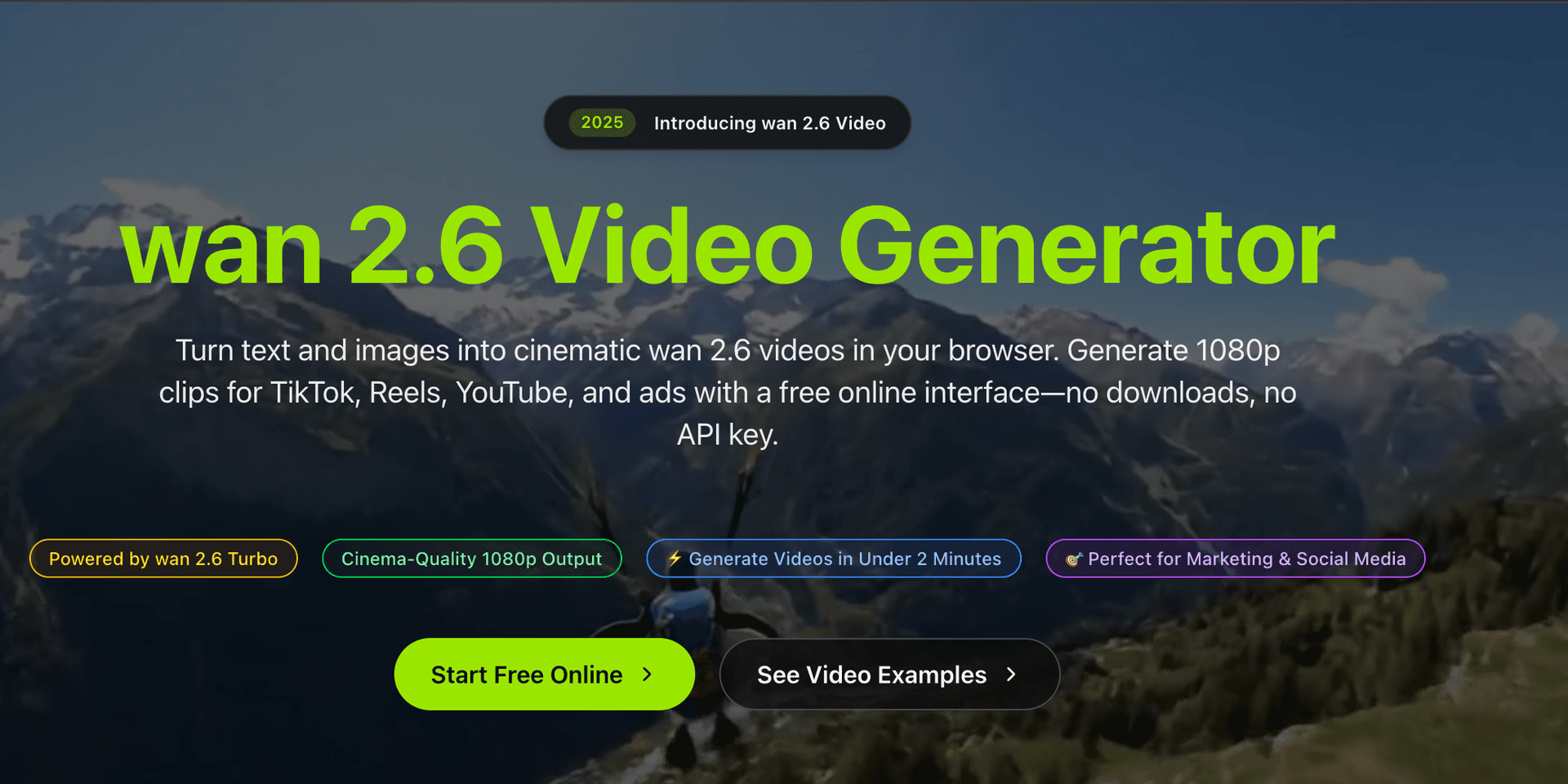 wan 2.6 Video Generator product preview for startup listing on Aura++