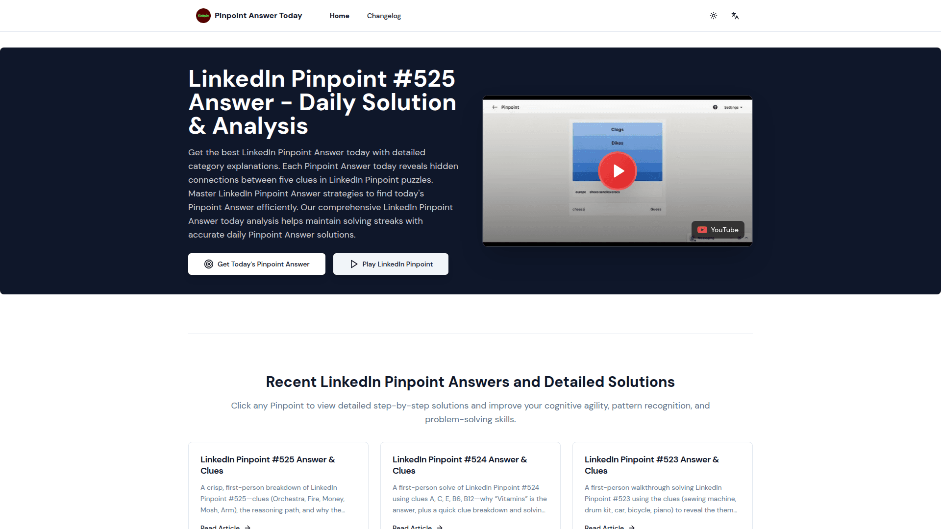 LinkedIn Pinpoint Puzzle Solver product preview for startup listing on Aura++