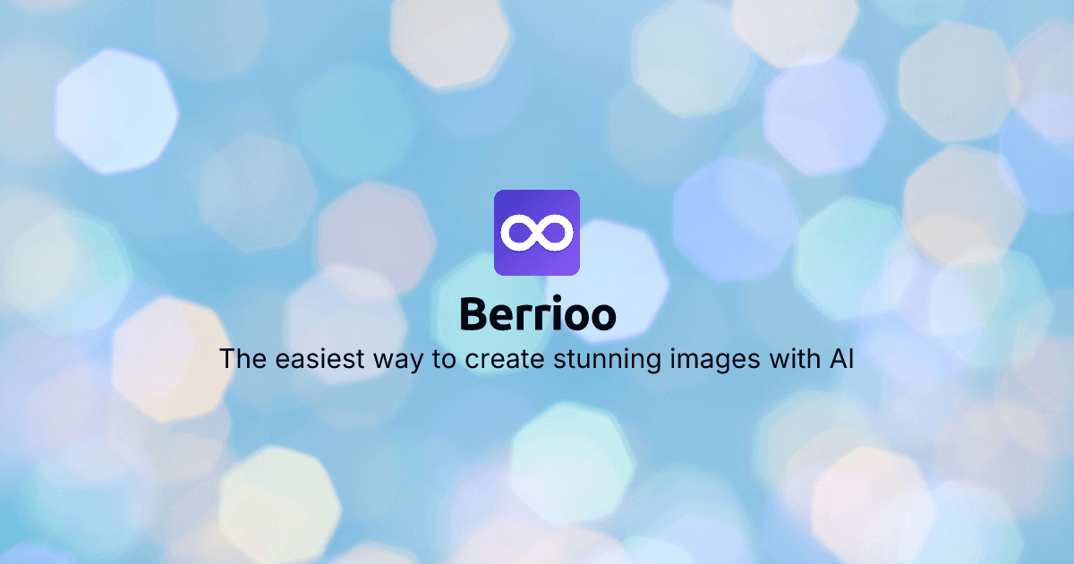Berrioo AI Image Generator product preview for startup listing on Aura++