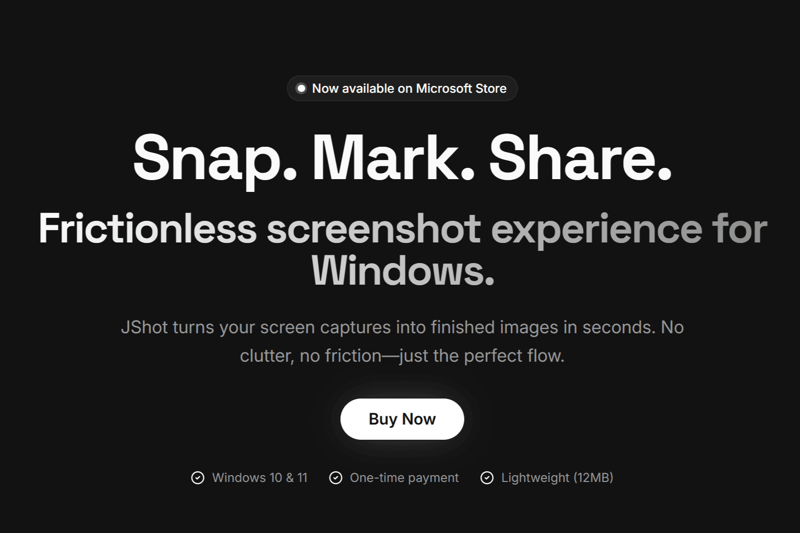JShot - Lightweight Screenshot Tool for Windows product preview for startup listing on Aura++