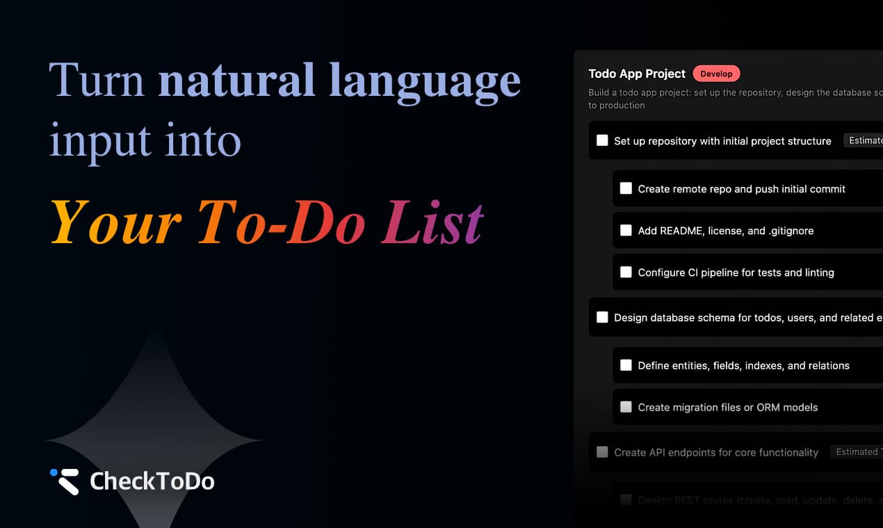 CheckToDo - AI Task Organizer product preview for startup listing on Aura++