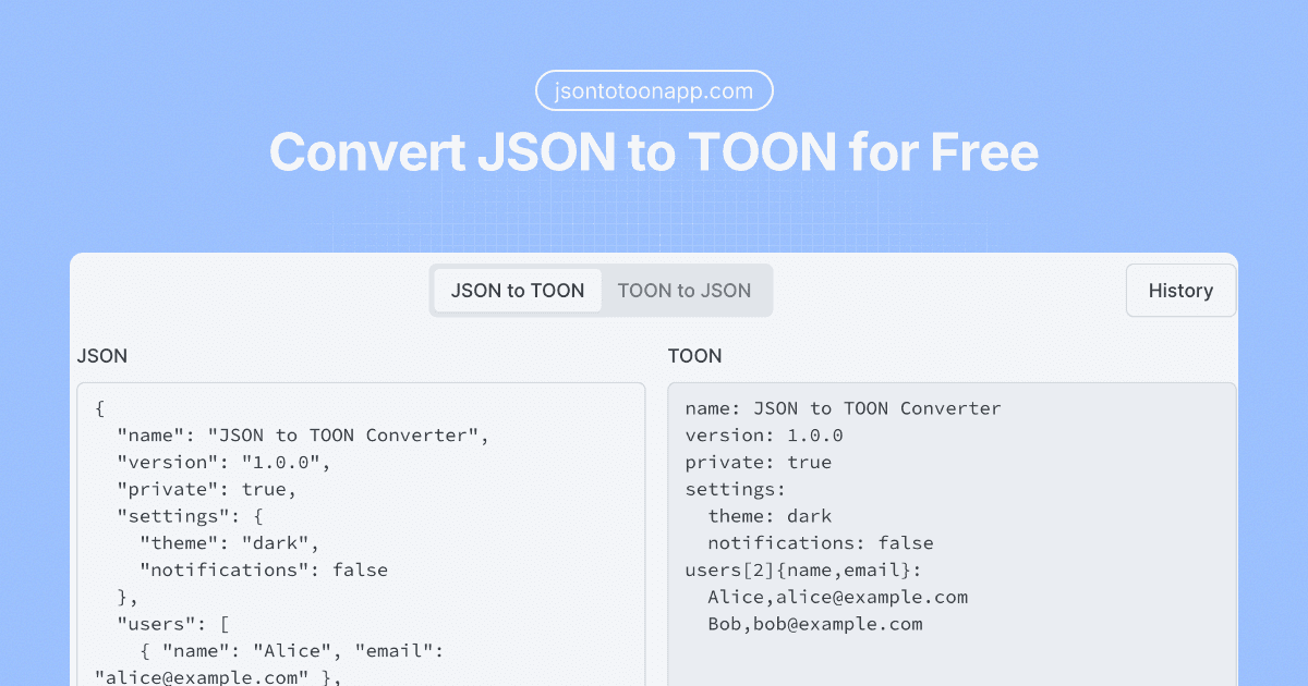 TOON JSON Converter for LLMs product preview for startup listing on Aura++