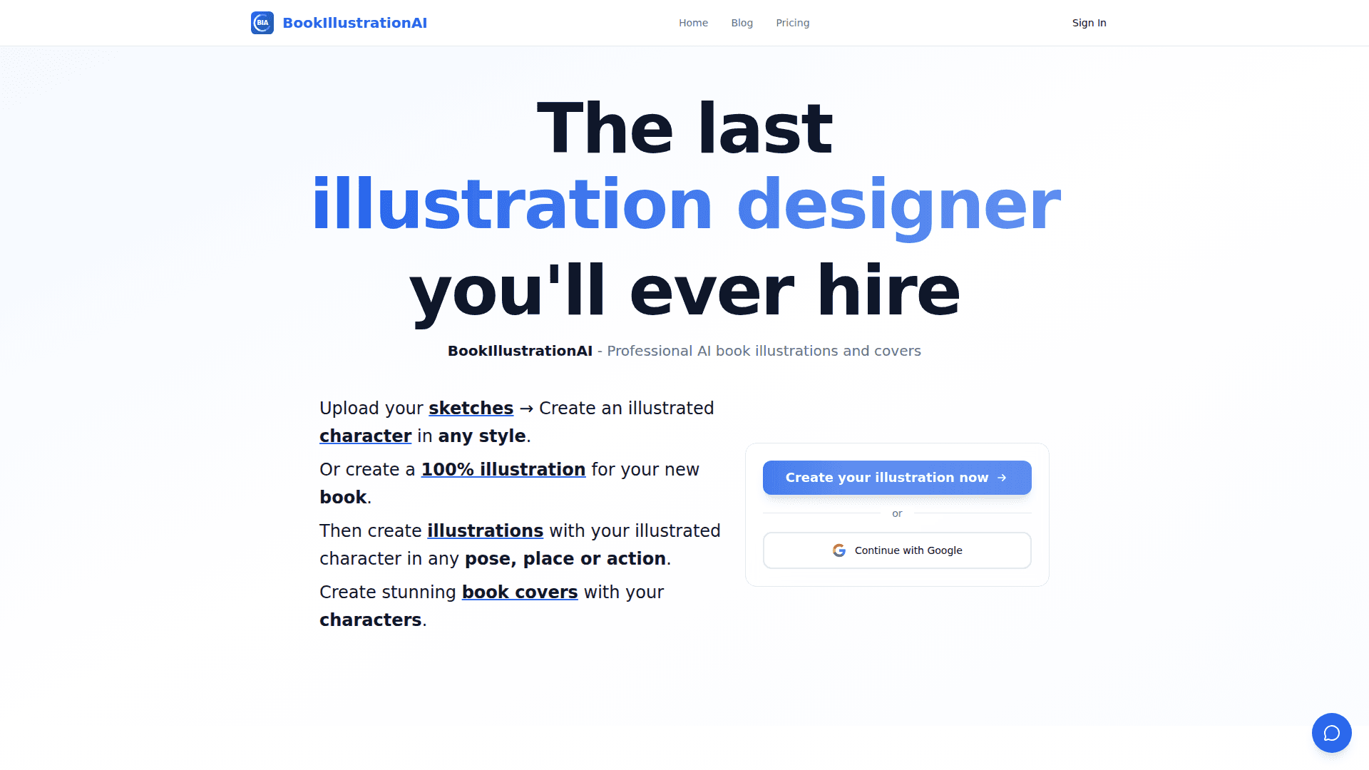 BookIllustrationAI - AI Book Art Platform product preview for startup listing on Aura++