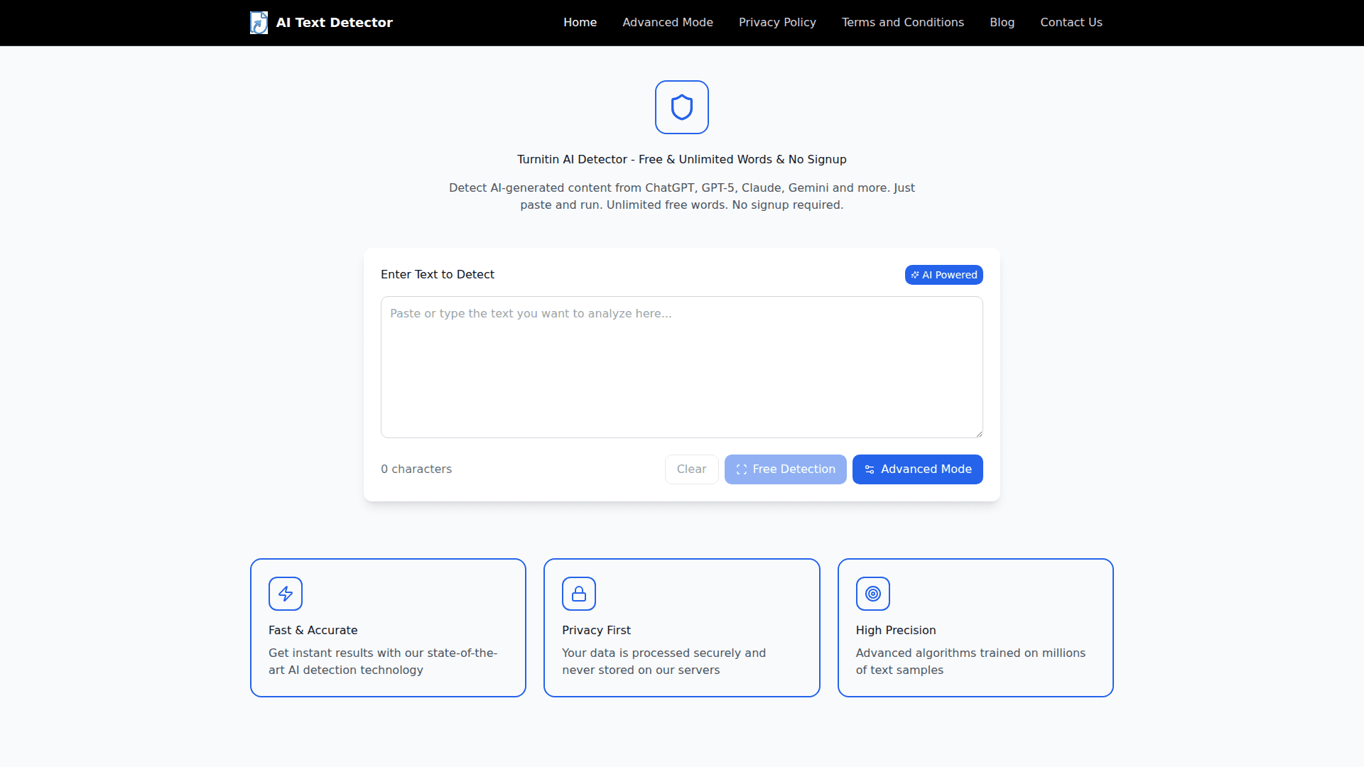 Turnitin AI Detector product preview for startup listing on Aura++