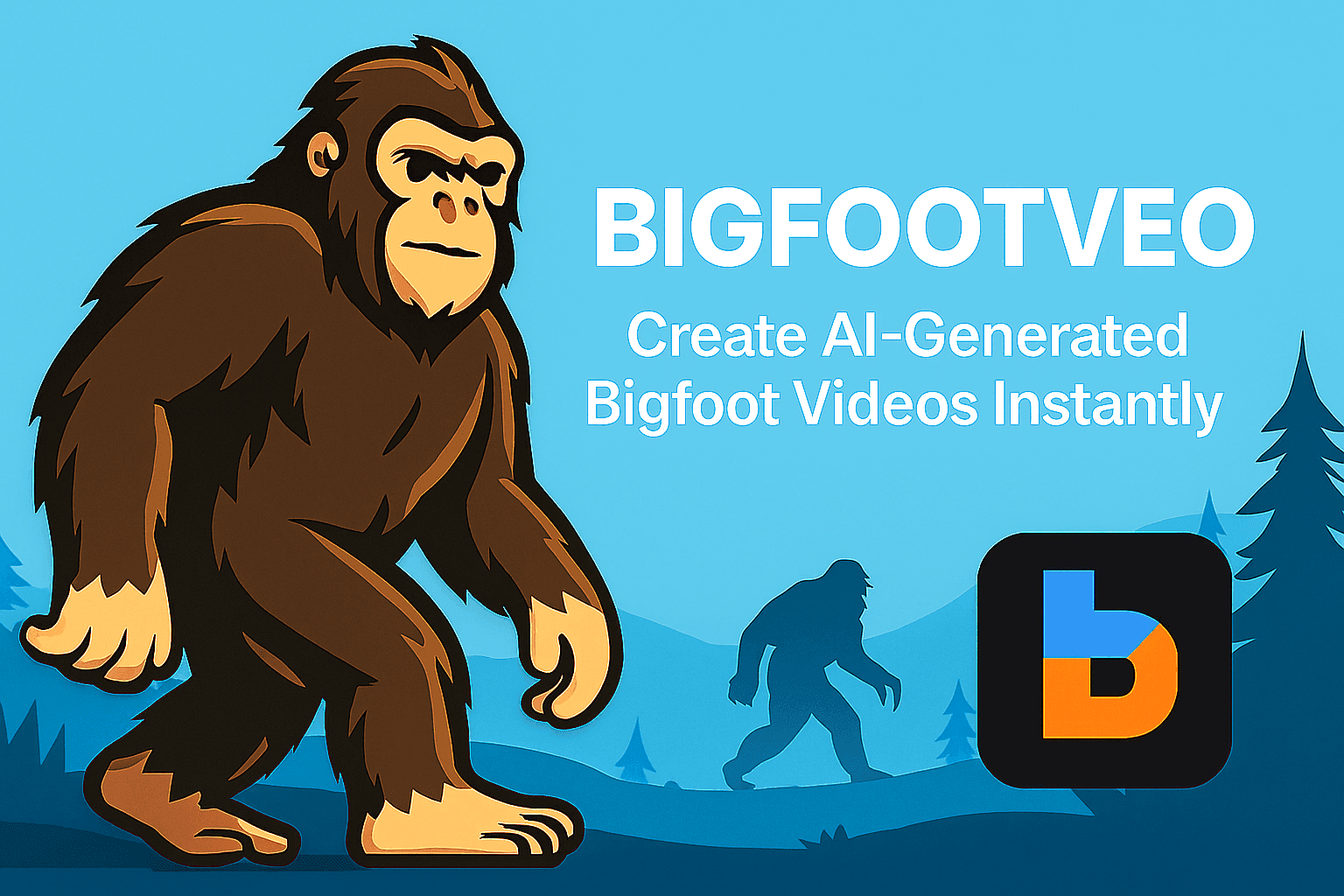 AI Bigfoot Video Generator product preview for startup listing on Aura++