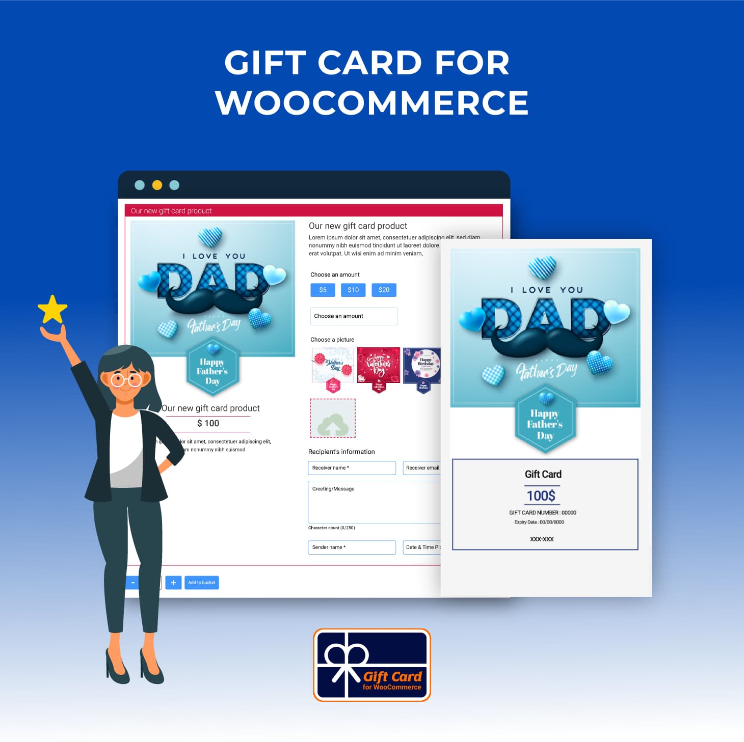 Gift Card For Woocommerce product preview for startup listing on Aura++