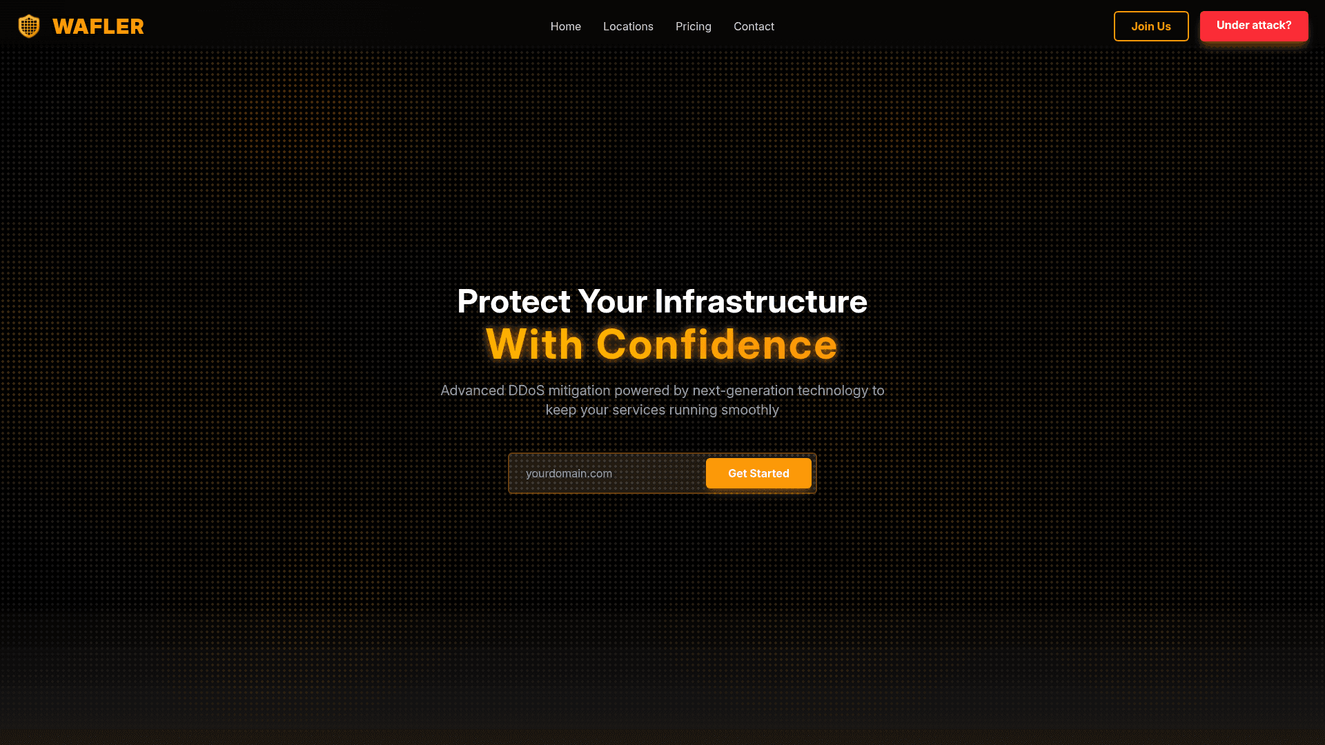 Wafler DDoS Protection Platform product preview for startup listing on Aura++