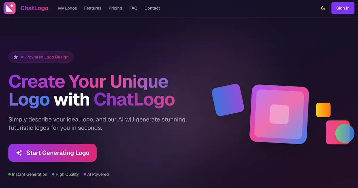 ChatLogo product preview for startup listing on Aura++