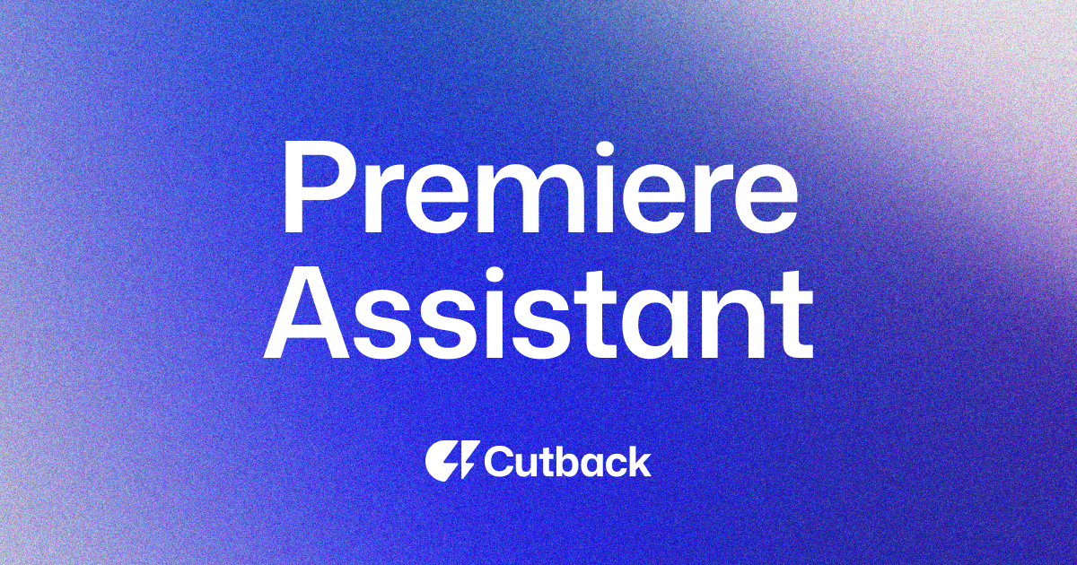 Premiere Assistant for Video Editing product preview for startup listing on Aura++