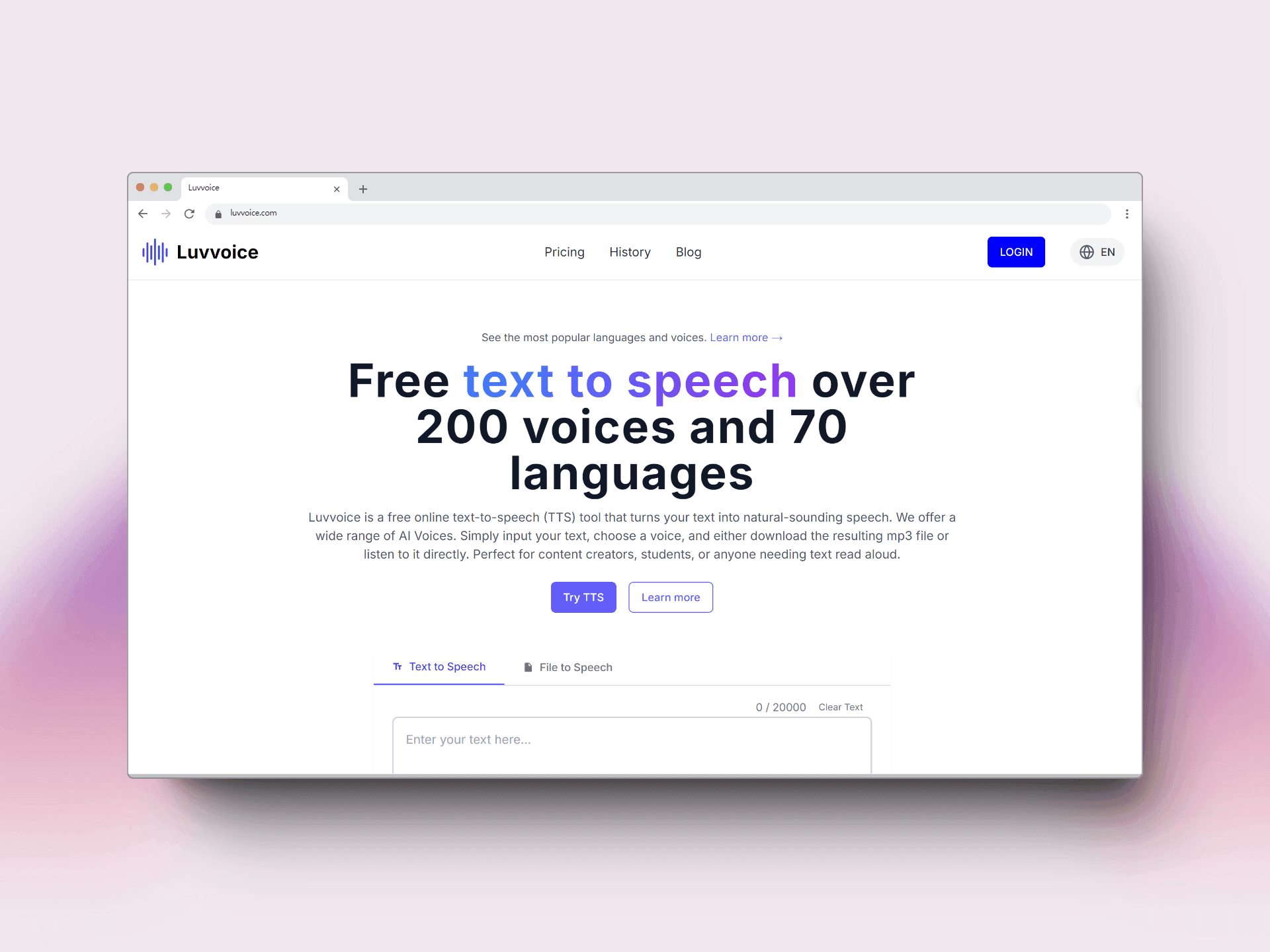 luvvoice product preview for startup listing on Aura++