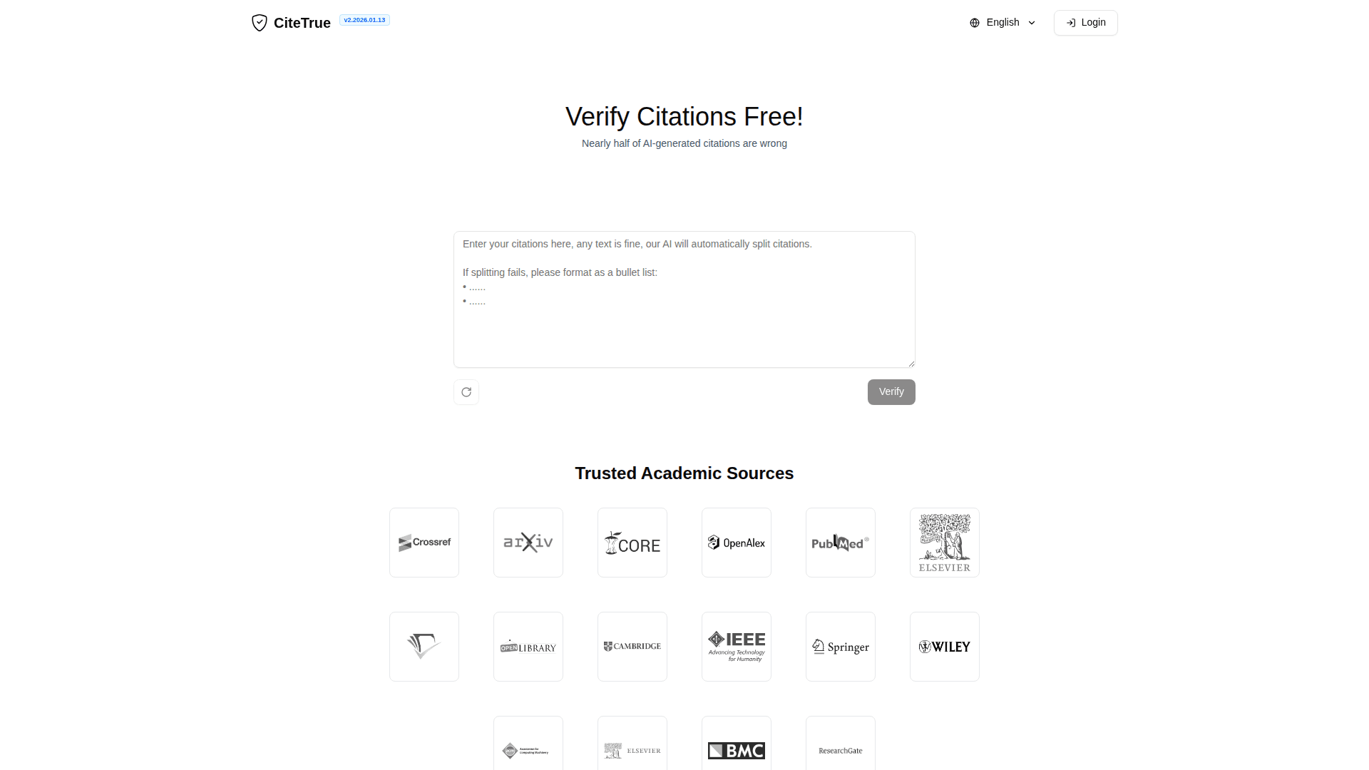 CiteTrue product preview for startup listing on Aura++