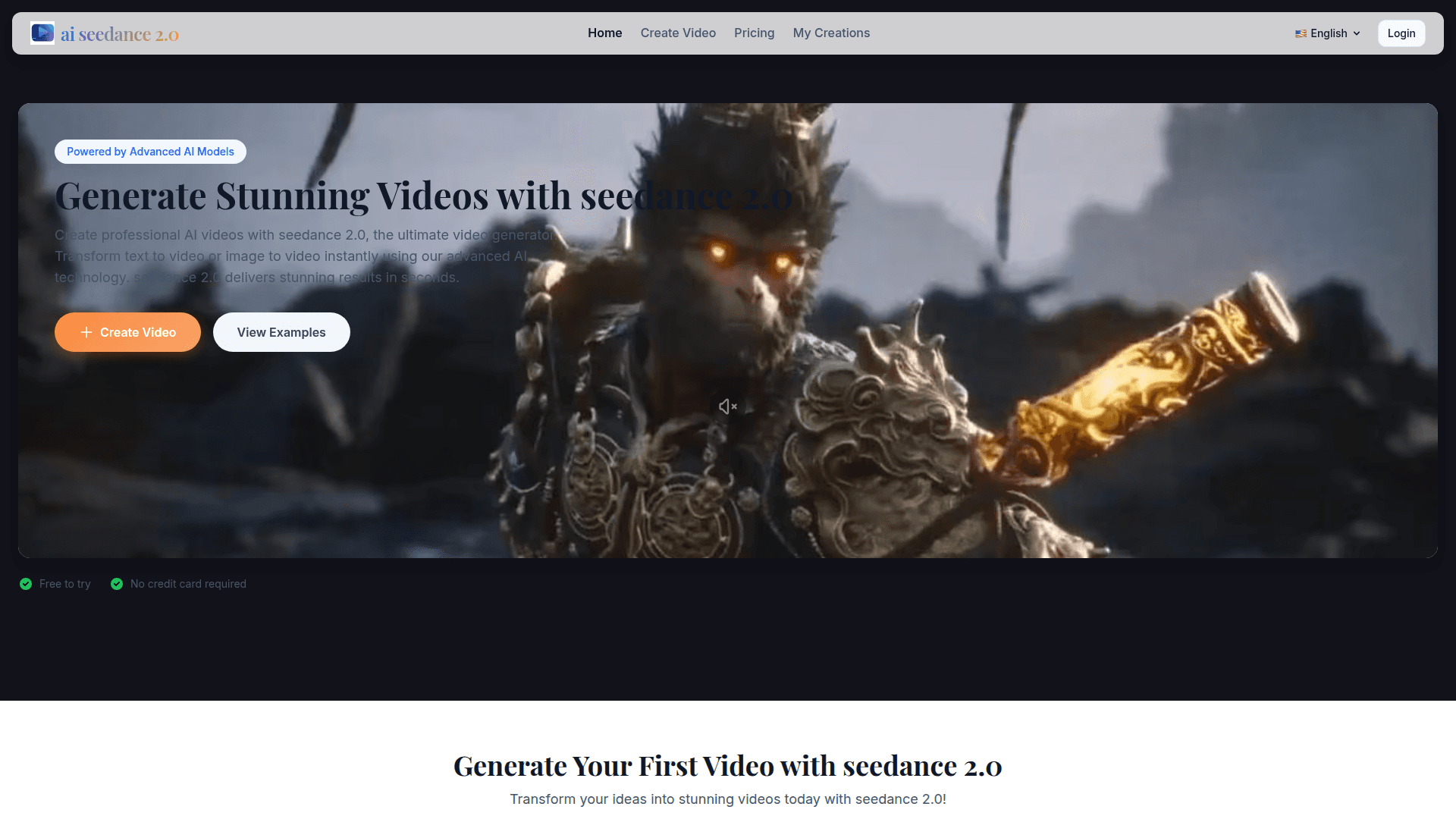 Seedance 2.0 AI Video Generator product preview for startup listing on Aura++