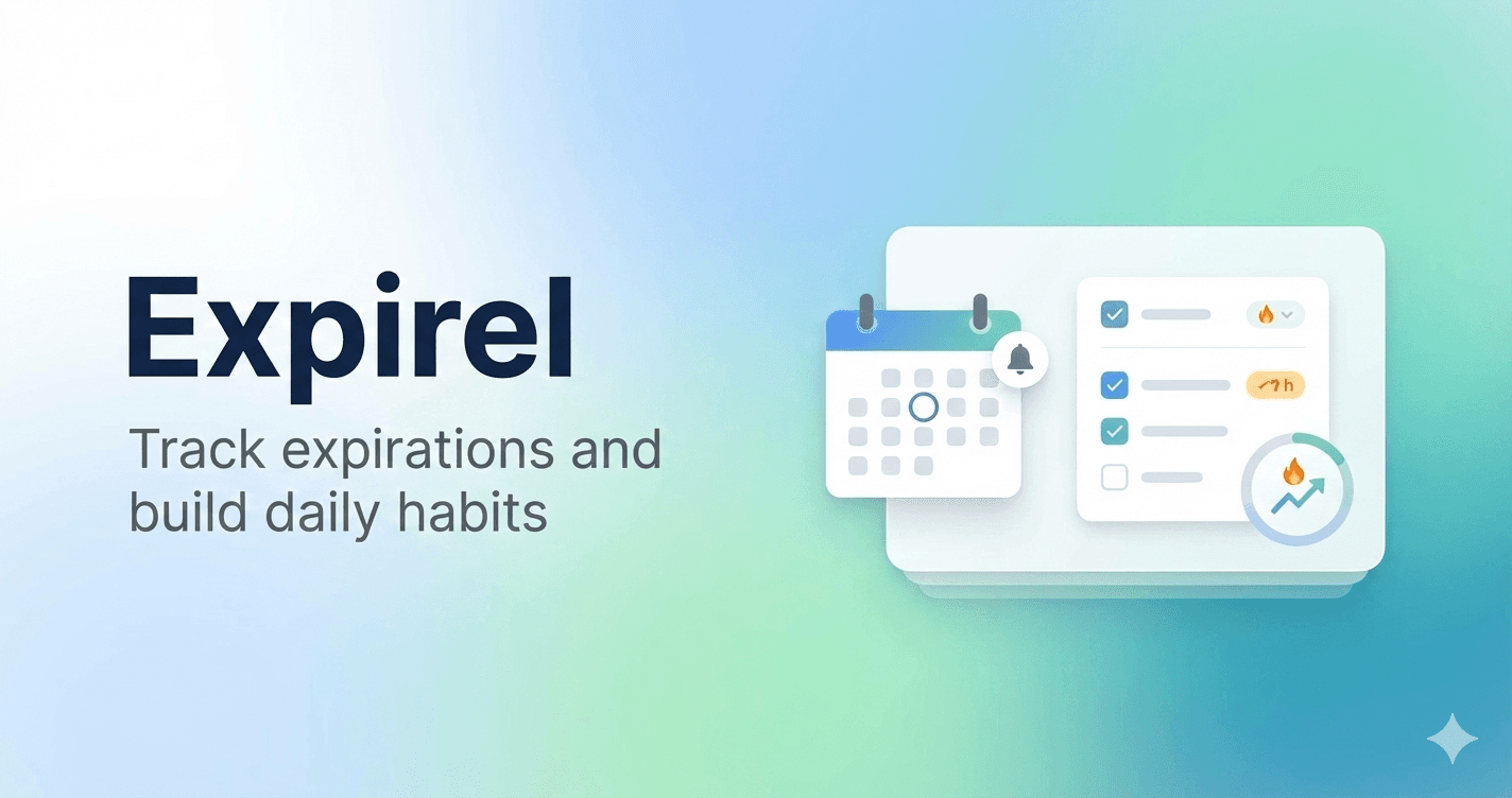 Expirel - Smart Expiry & Habit Tracker product preview for startup listing on Aura++