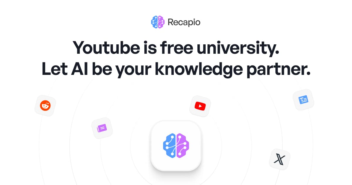 Recapio product preview for startup listing on Aura++
