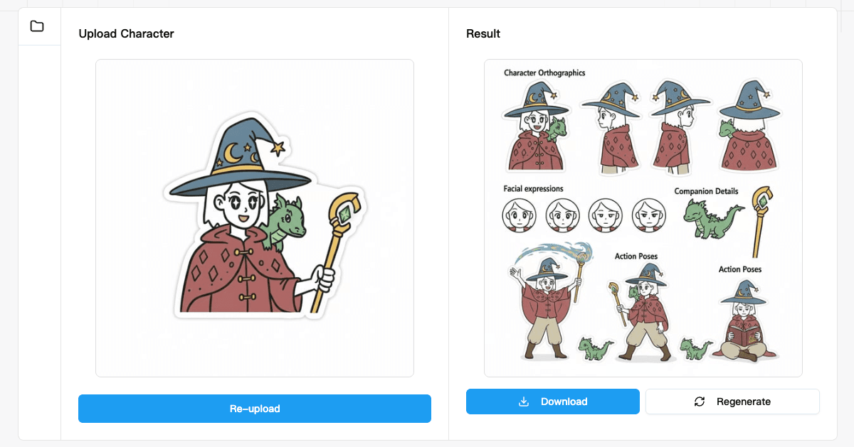 AI Character Generator for Creators product preview for startup listing on Aura++