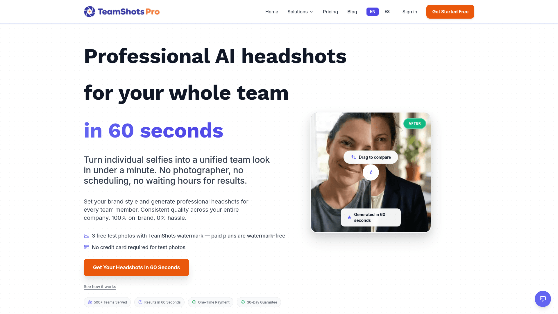 TeamShotsPro product preview for startup listing on Aura++