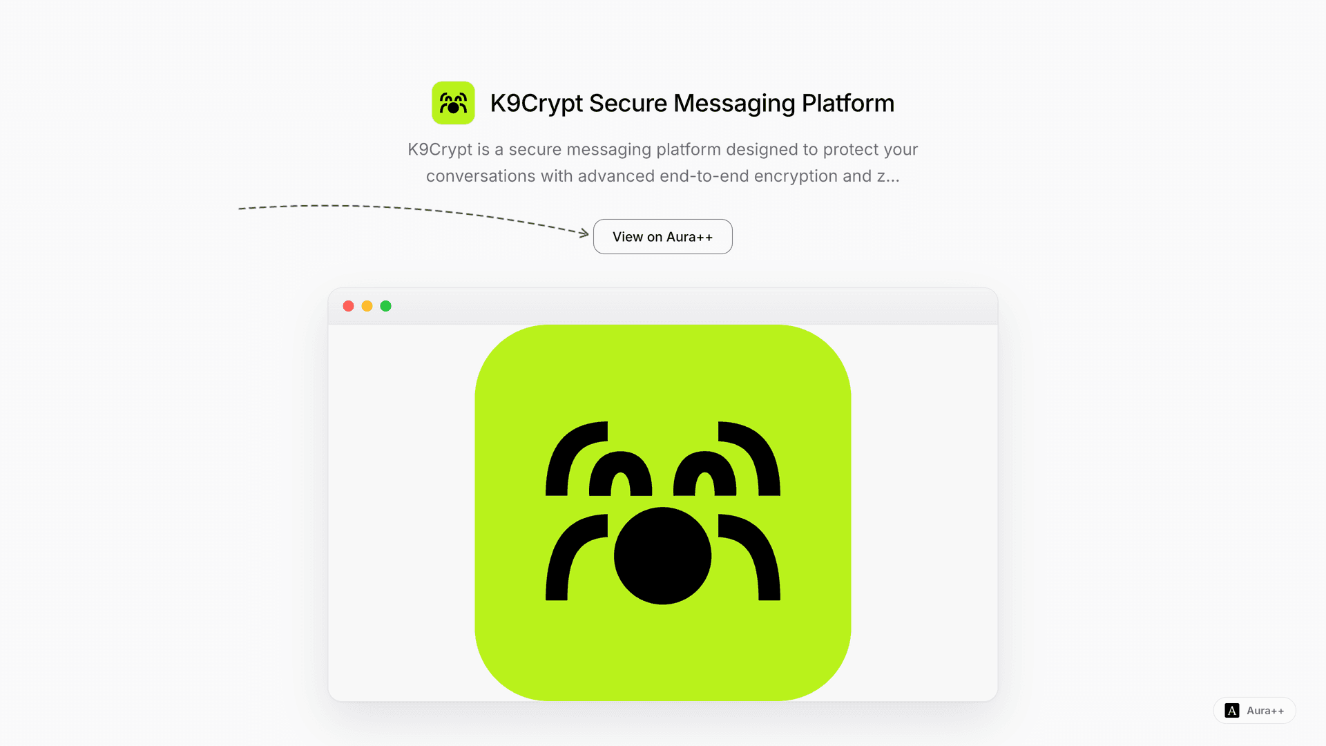 K9Crypt Secure Messaging Platform launch story featured image on Aura++