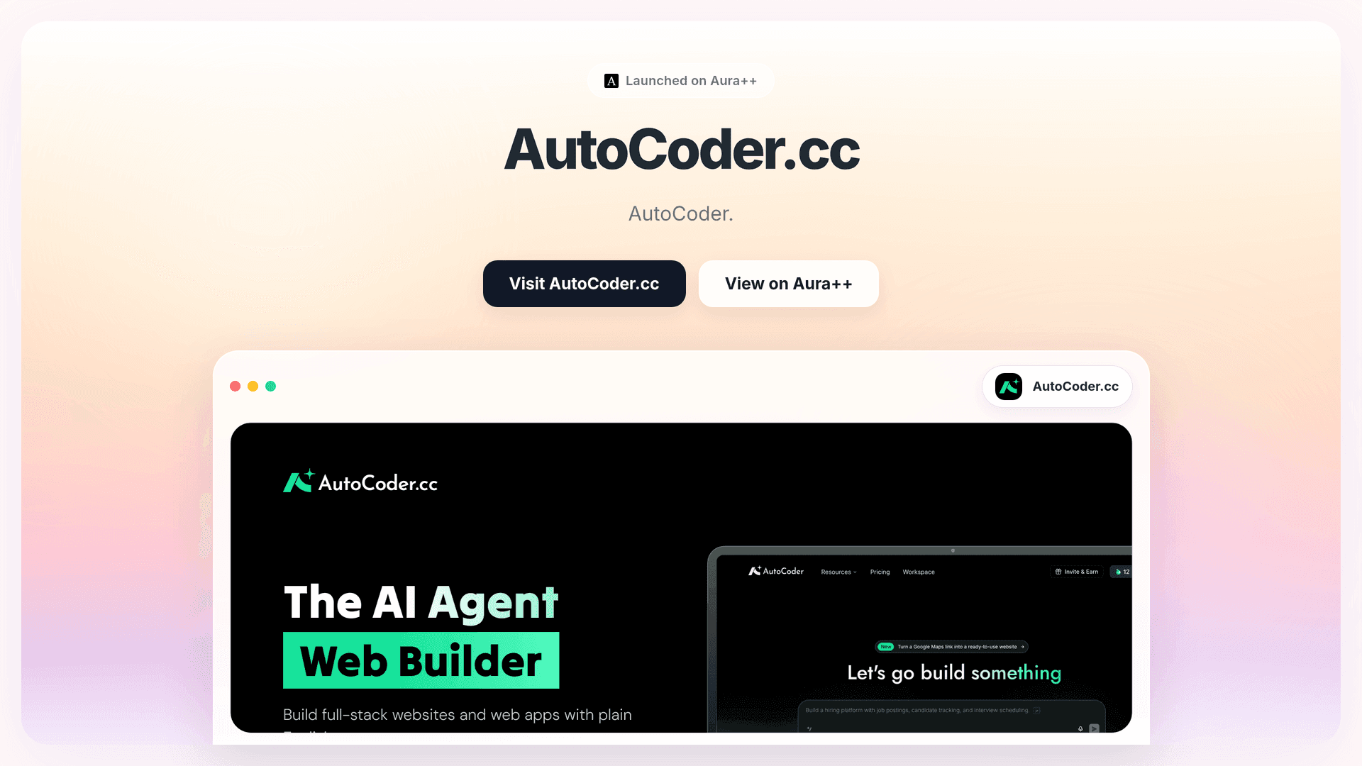 AutoCoder.cc launch story featured image on Aura++
