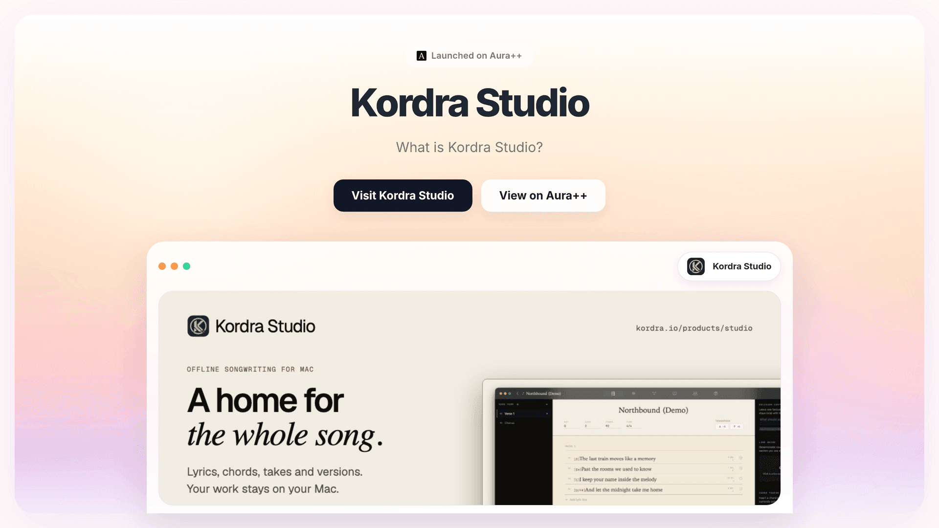 Kordra Studio launch story featured image on Aura++
