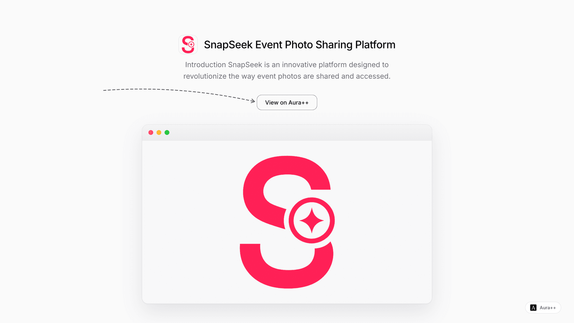 SnapSeek Event Photo Sharing Platform launch story featured image on Aura++