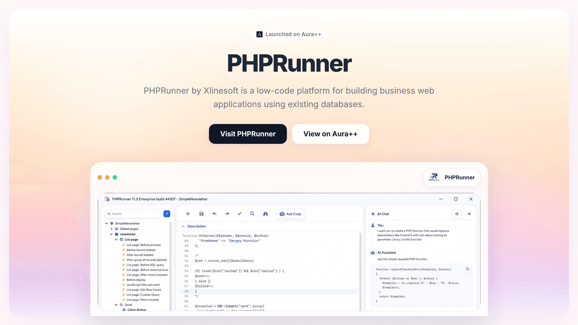 Streamline Web App Development with PHPRunner's Low-Code Platform