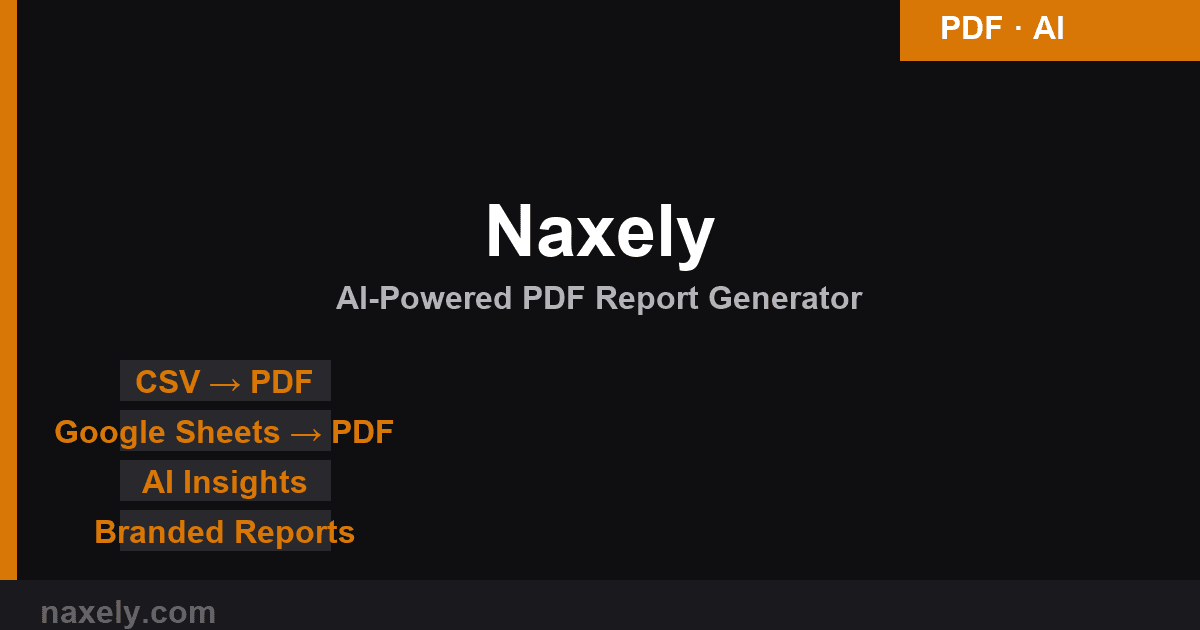 Naxely: Automated Client Report Generator product preview for startup listing on Aura++
