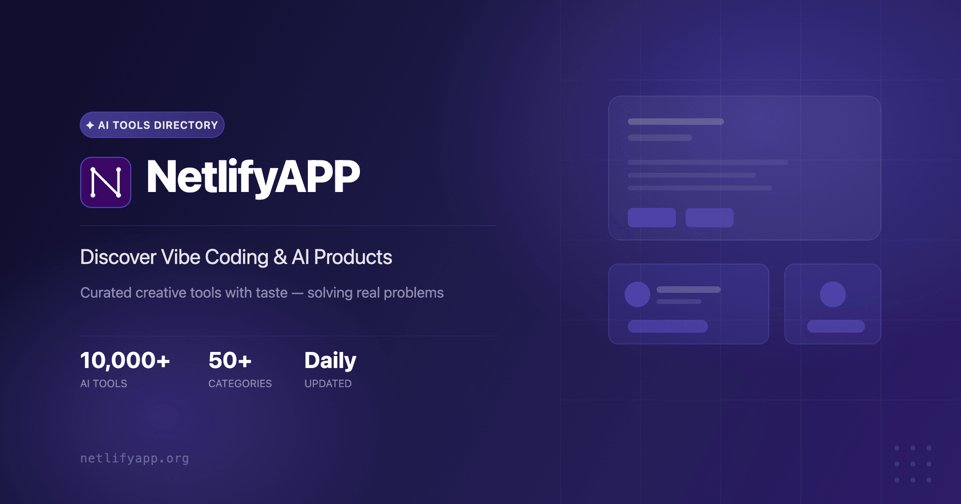 NetlifyAPP product preview for startup listing on Aura++