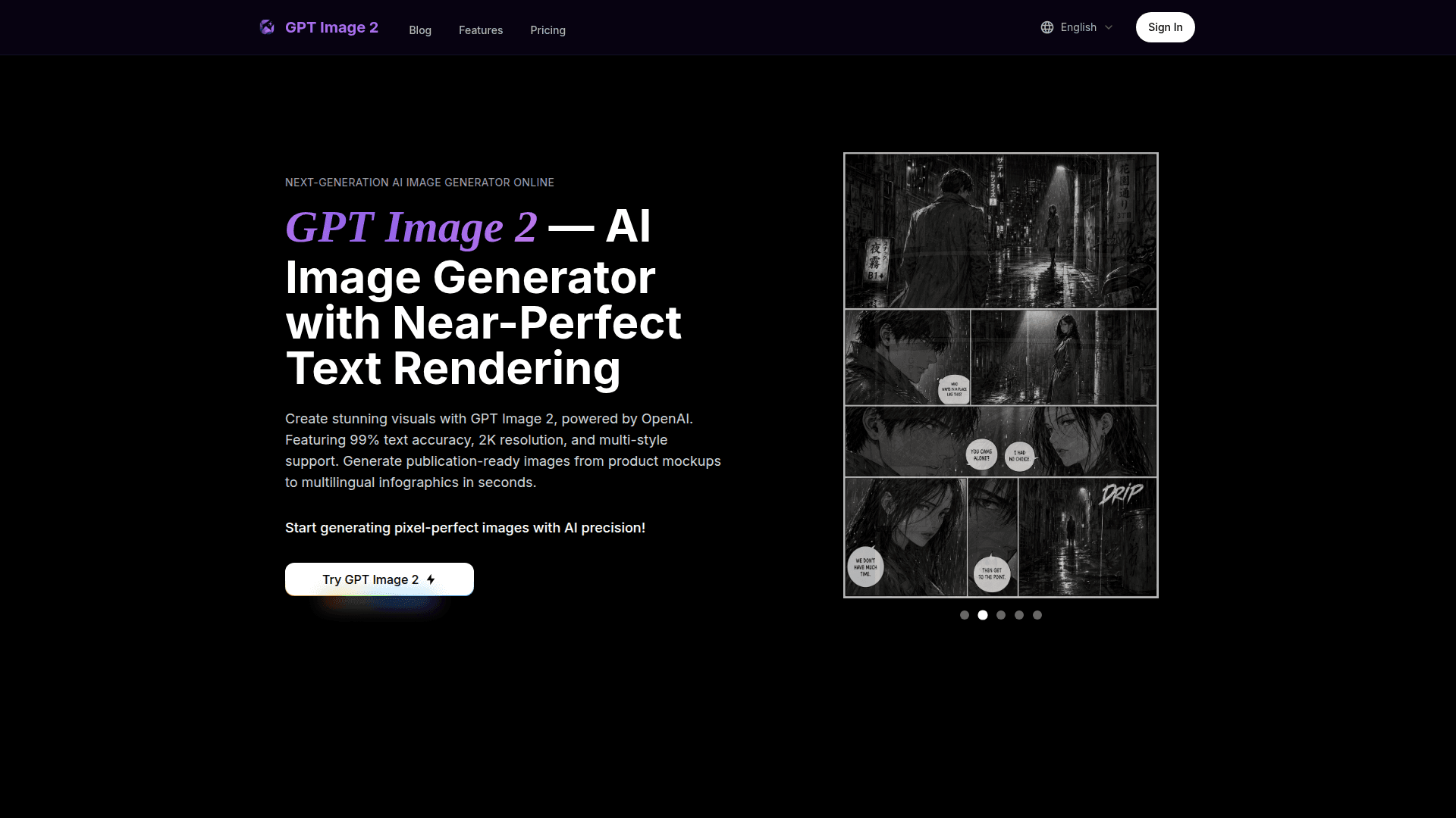 GPT Image 2 - AI Image Generator product preview for startup listing on Aura++