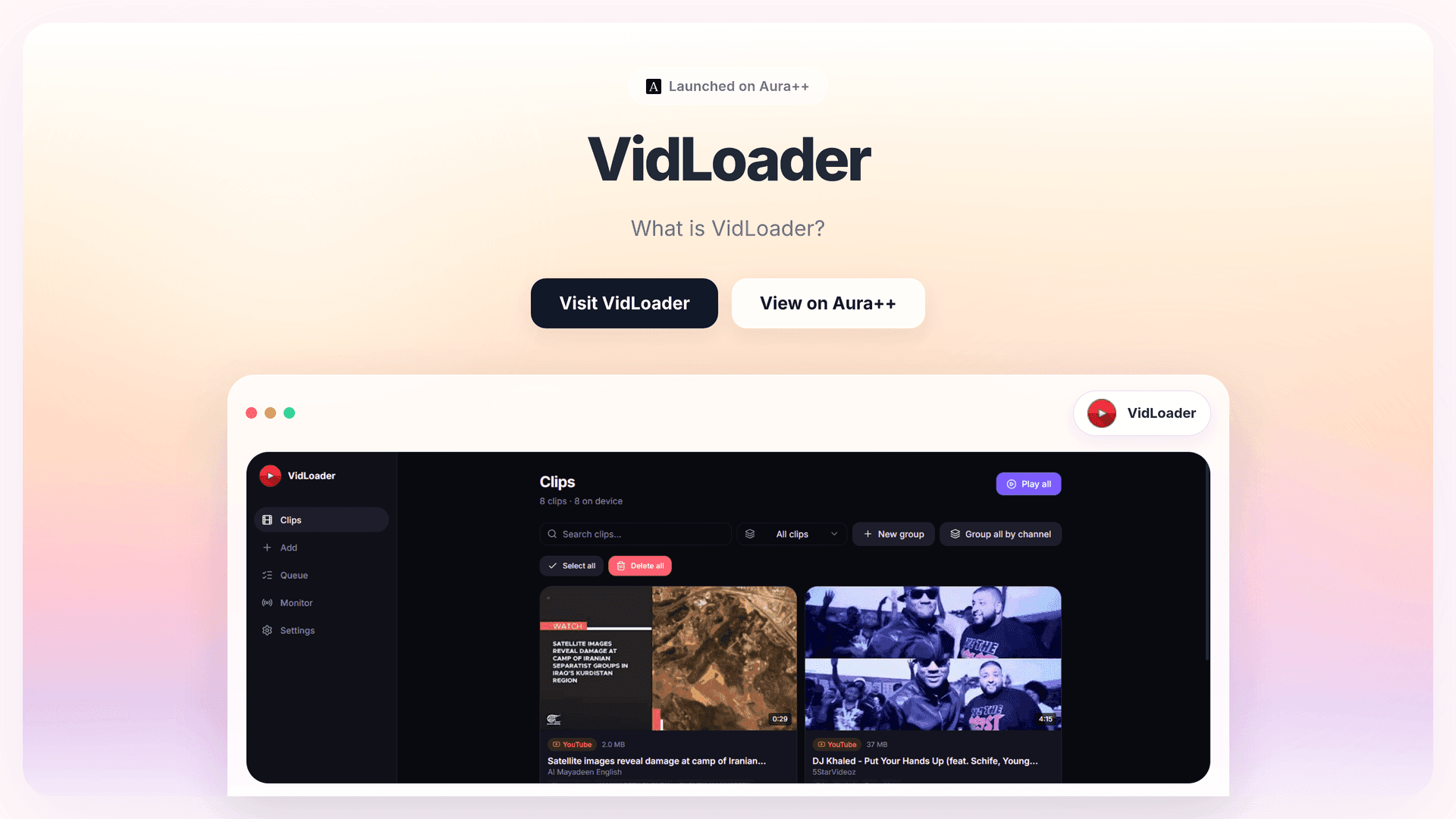 VidLoader launch story featured image on Aura++