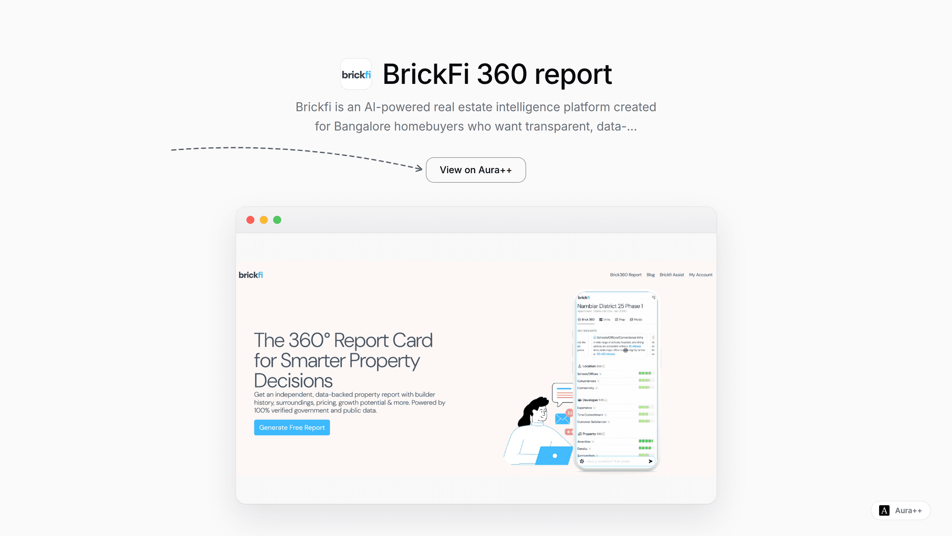 BrickFi 360 report launch story featured image on Aura++