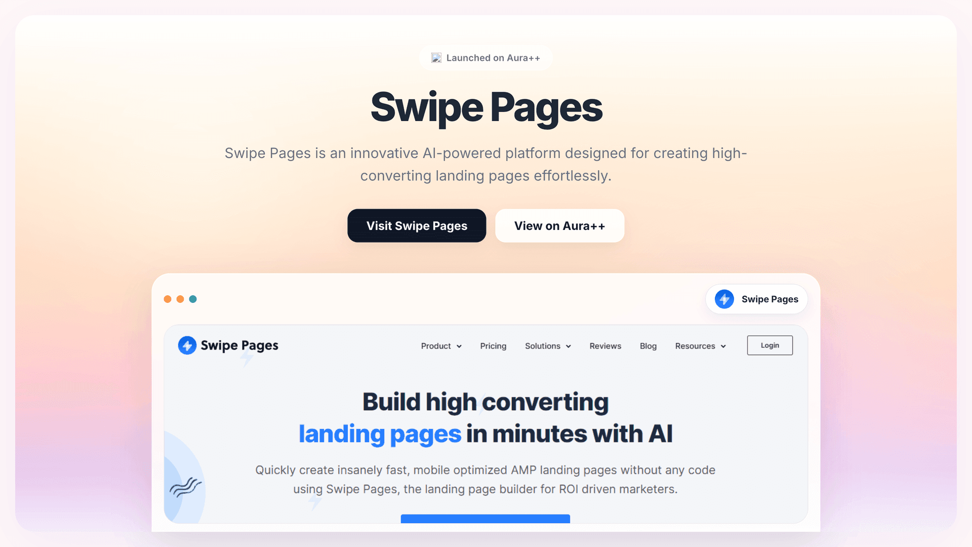Swipe Pages launch story featured image on Aura++